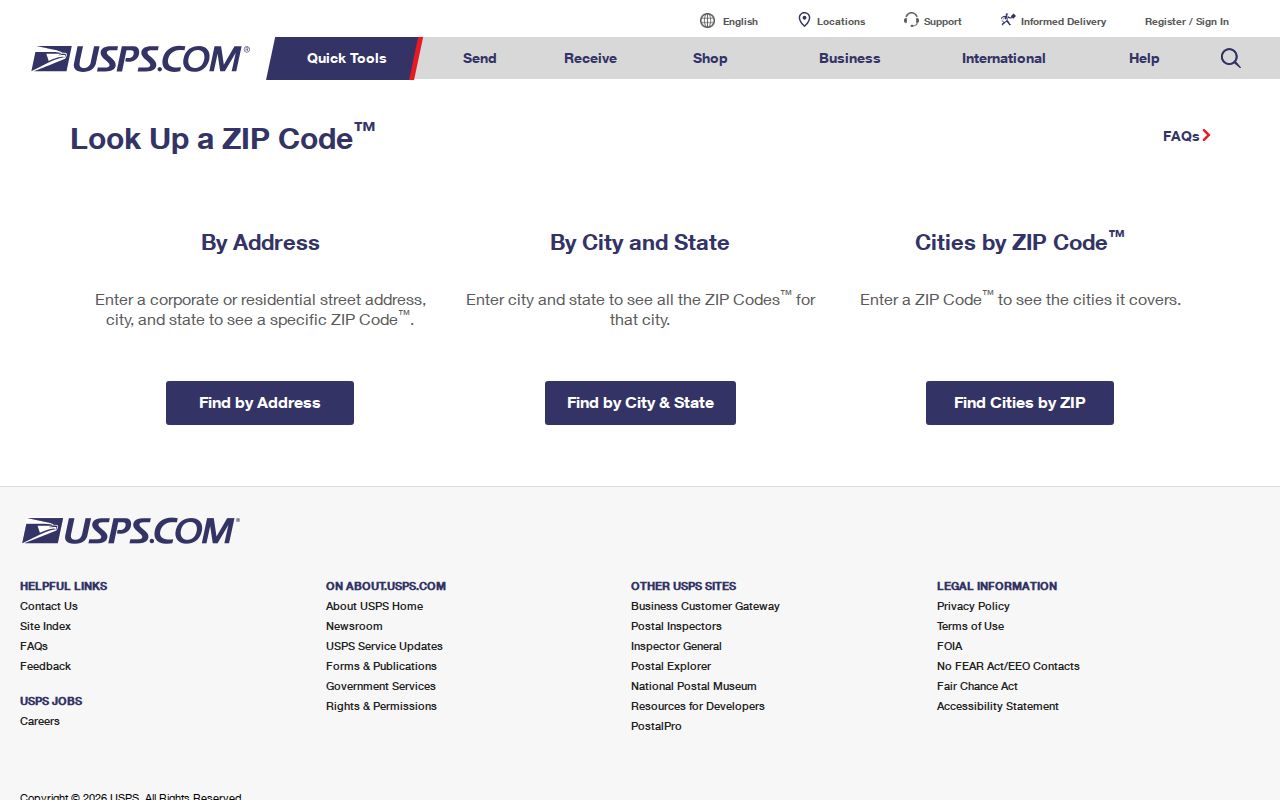 USPS ZIP Code Lookup used to verify a Cobb County mailing address